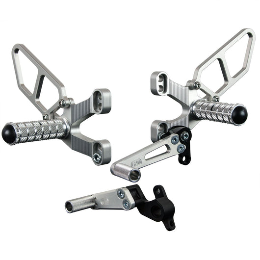 Woodcraft - 05-0610B Ducati  748 1994-02, 916 1993-99, 996 1999-01, 998 2002-03 Complete Rearset Kit w/ Pedals - STD/GP Shift