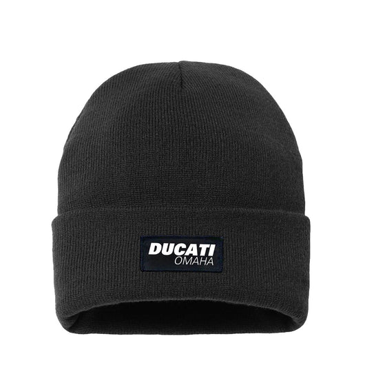 Ducati Omaha Patch Sherpa Lined Cuffed Beanie - Black