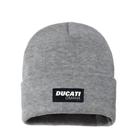 Ducati Omaha Patch Sherpa Lined Cuffed Beanie - Grey