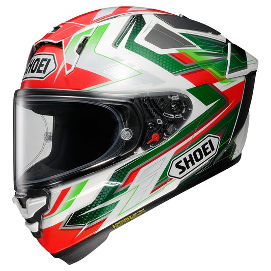 SHOEI - X-Fifteen Escalate - RED/WHITE/GREEN (TC4)