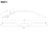 MA011 - RIZOMA - Tapered Handlebars - 35mm Rise
