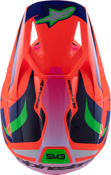 Alpinestars - Youth SM3 Helmet - Deegan - Gloss Orange Fluo/Purple/Pink Fluo
