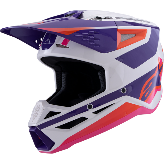 Alpinestars - SM3 Helmet - Heat - Gloss White/Purple/Pink