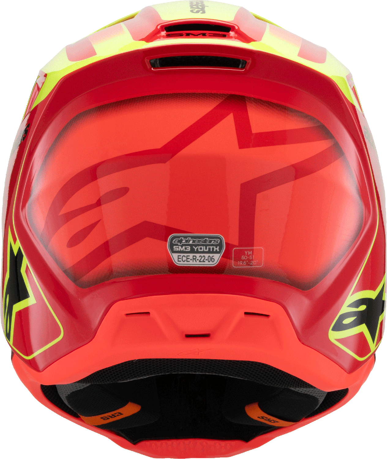 Alpinestars - Youth SM3 Helmet - Fray - Gloss Red/Yellow Fluo/Black