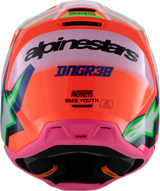 Alpinestars - Youth SM3 Helmet - Deegan - Gloss Orange Fluo/Purple/Pink Fluo