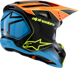 Alpinestars - Youth SM3 Helmet - Fray - Gloss Black/Orange/Yellow Fluo