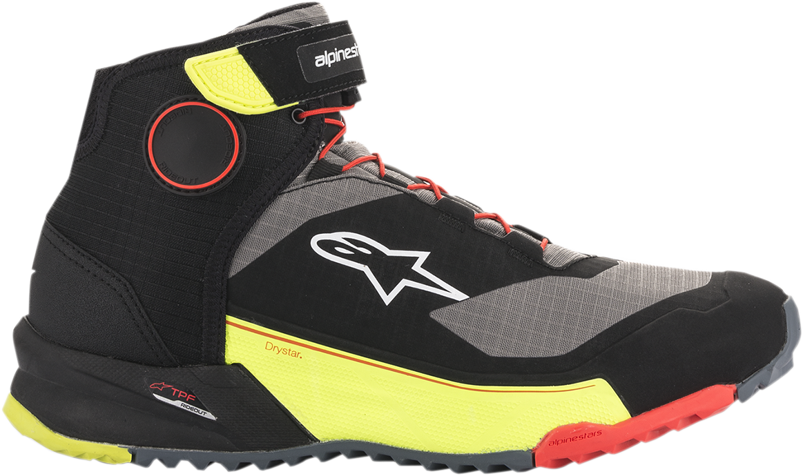 Alpinestars - CR-X Drystar® Shoes - Black/Red/Yellow Fluorescent