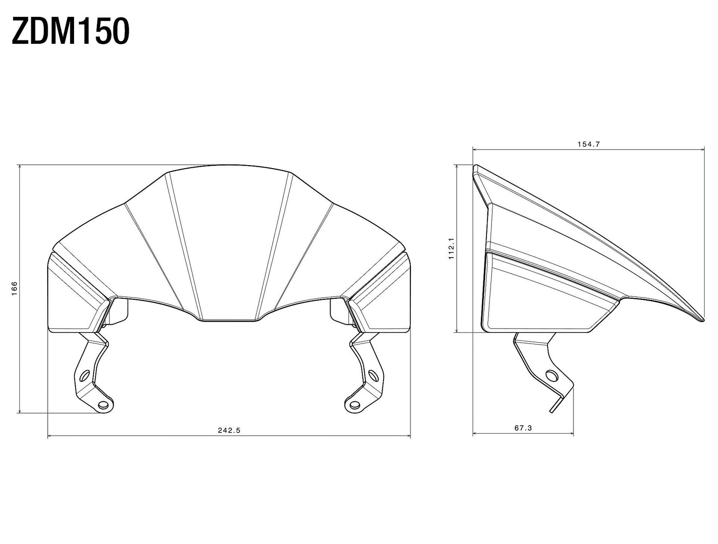 ZDM150 - RIZOMA - Headlight Fairing With Mounting Kit