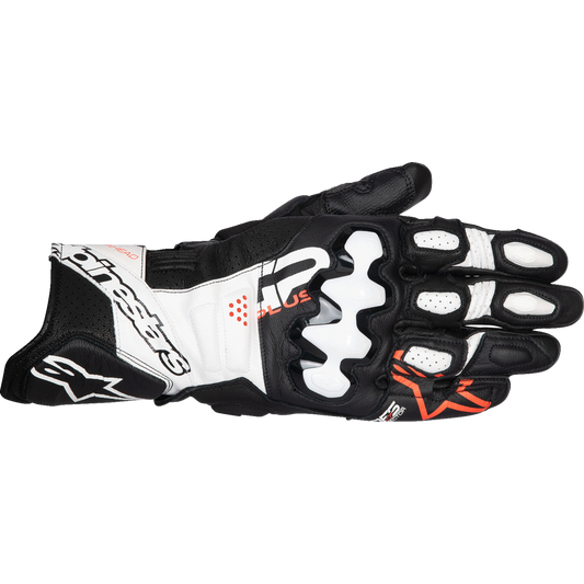 Alpinestars - GP Plus R V3 Leather Gloves - Black/White/Fluo Red