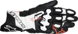 Alpinestars - GP Plus R V3 Leather Gloves - Black/White/Fluo Red