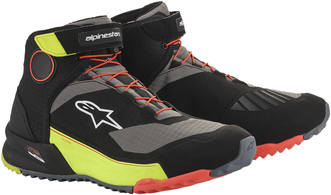 Alpinestars - CR-X Drystar® Shoes - Black/Red/Yellow Fluorescent