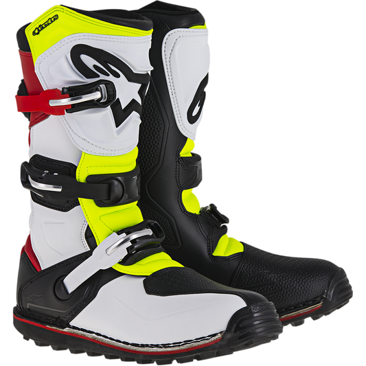 Alpinestars - Tech-T Boots - White/Red/Yellow Fluorescent/Black