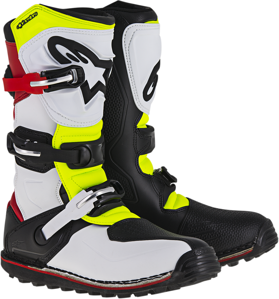 Alpinestars - Tech-T Boots - White/Red/Yellow Fluorescent/Black