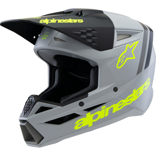Alpinestars - Youth SM3 Helmet - Radium - Matte Gray/Black/Yellow Fluo