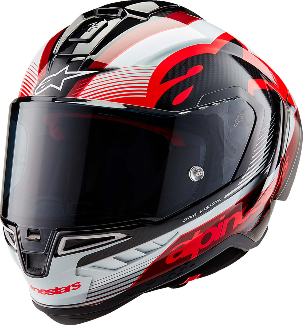 CLOSEOUT OS - Alpinestars - Supertech R10 Helmet - Team - Blk/Red/Wht - Size L