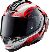 Alpinestars - Supertech R10 Helmet - Team - Black/Carbon Red/Gloss White