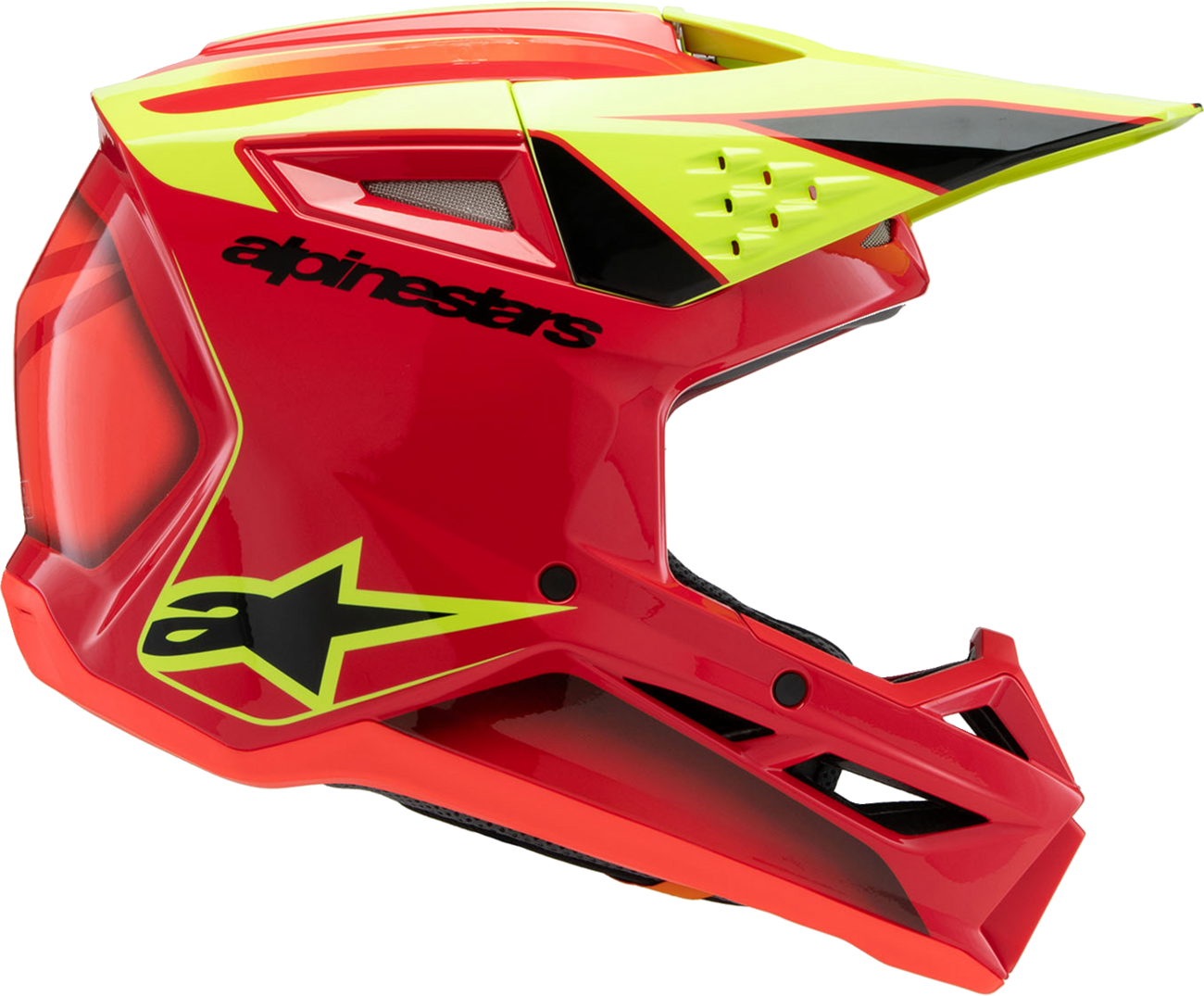 Alpinestars - Youth SM3 Helmet - Fray - Gloss Red/Yellow Fluo/Black