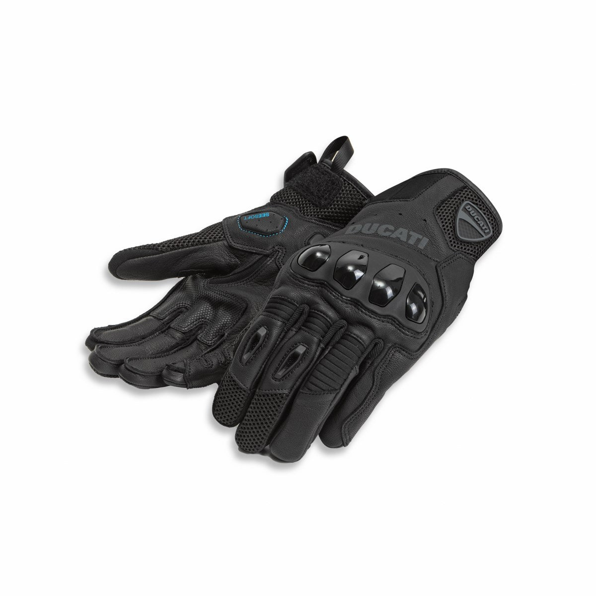98109254 - City C4 Fabric-leather gloves - Black/Black