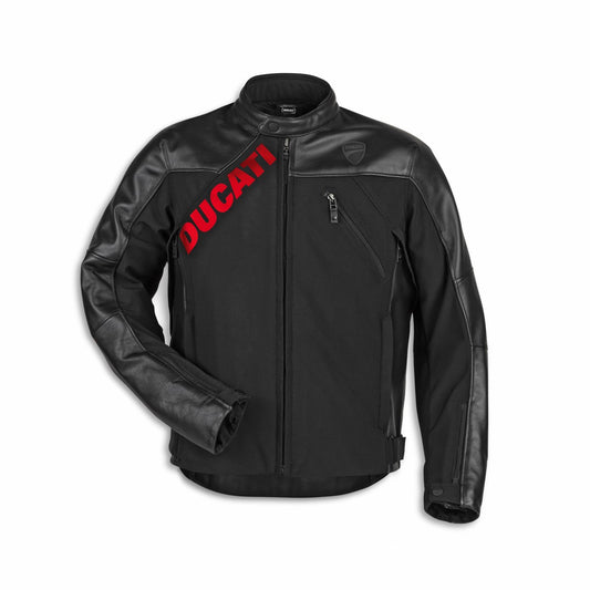 9810931 - Ducati Logo C1 2.0 Leather-fabric Jacket - BLACK