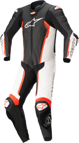 Alpinestars - Missile v2 - 1-Piece Leather Suit - Black/White/Red Fluo