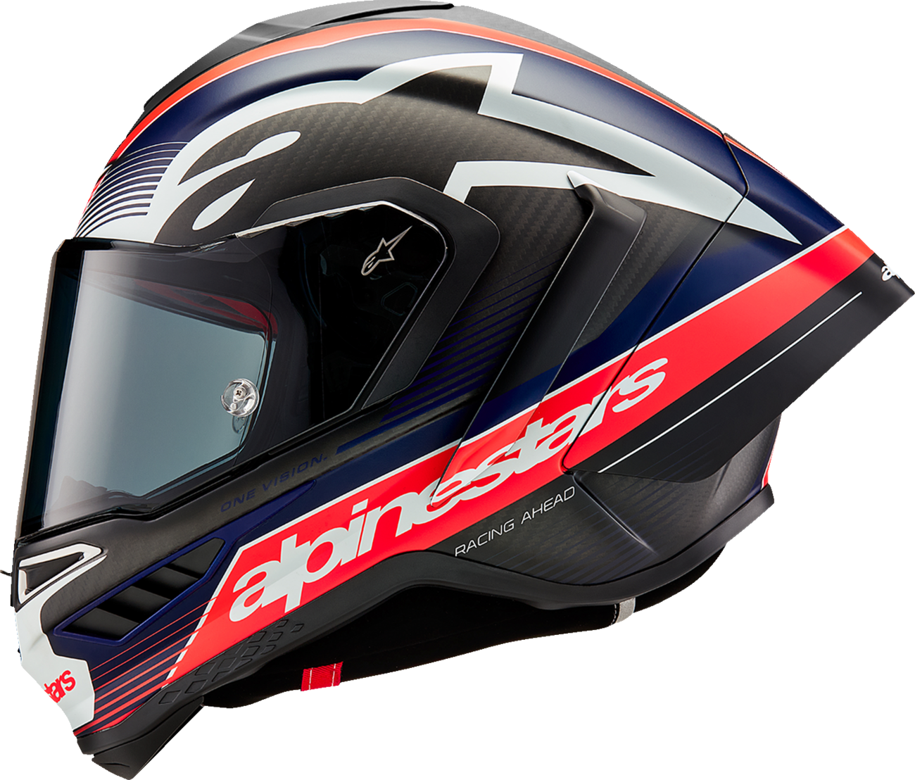 Alpinestars - Supertech R10 Helmet - Team - Matte Black/Carbon Red Fluo/Blue