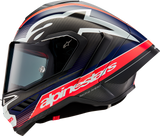 Alpinestars - Supertech R10 Helmet - Team - Matte Black/Carbon Red Fluo/Blue