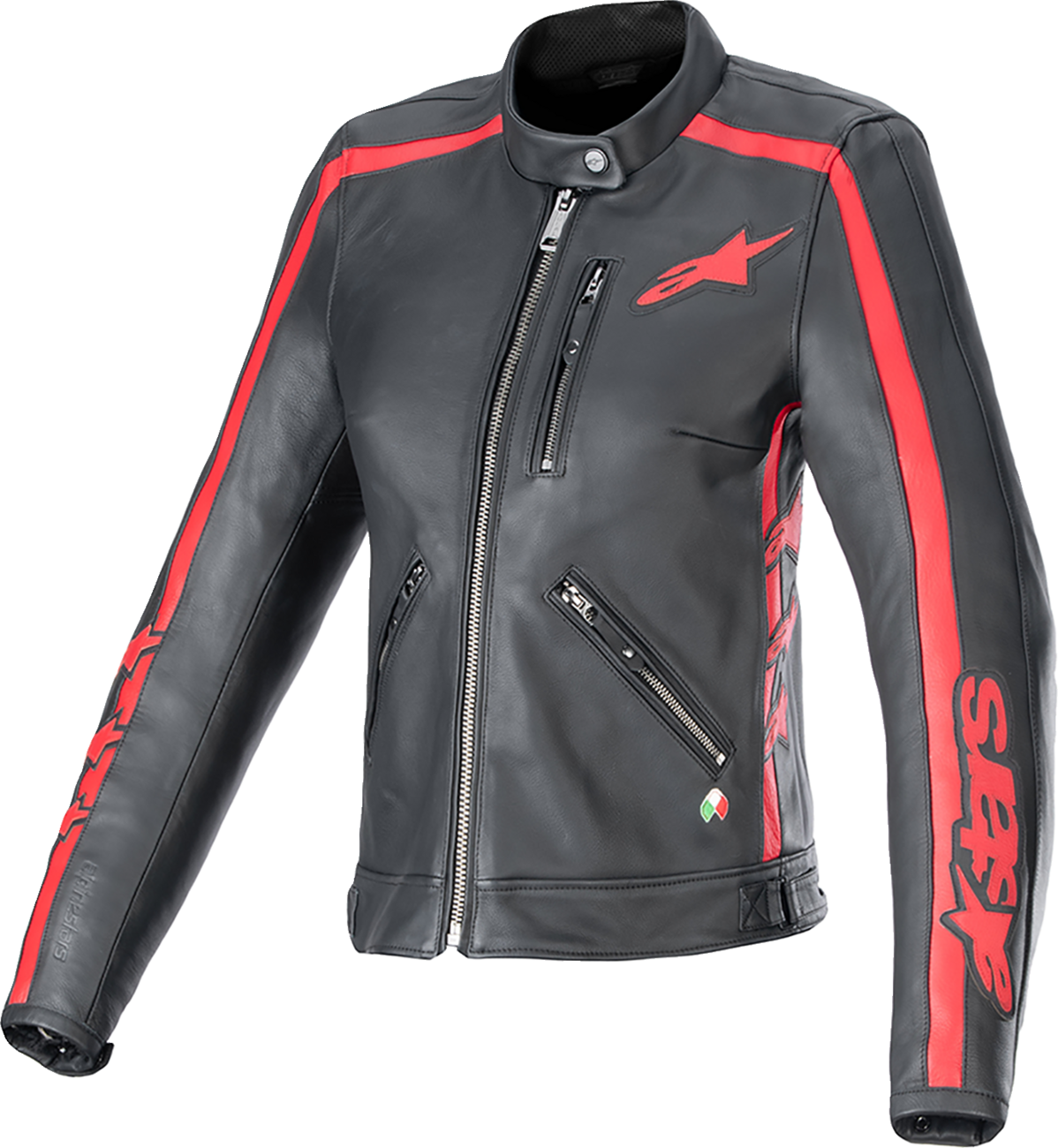 Alpinestars - Stella Dyno Leather Jacket - Black/Haute Red