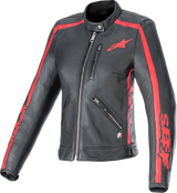Alpinestars - Stella Dyno Leather Jacket - Black/Haute Red