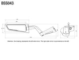 BSS043 - RIZOMA - STEALTH for Supersport Mirrors - Pair
