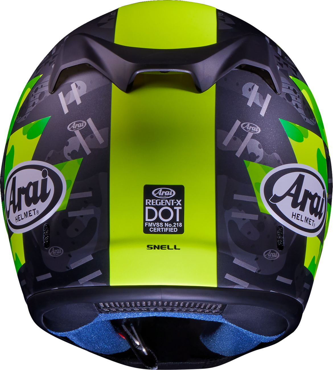 arai green helmet Arai Regent-X Patch Helmet Small Yellow Frost