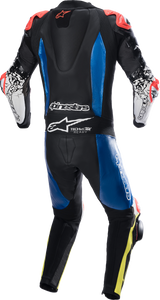 Alpinestars - GP Tech v4 Leather Suit - Black/Blue/Yellow Fluorescent