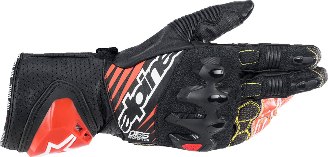 Alpinestars - GP Tech v2 Gloves - Black/White/Fluo Red