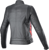 Alpinestars - Stella Dyno Leather Jacket - Black/Haute Red