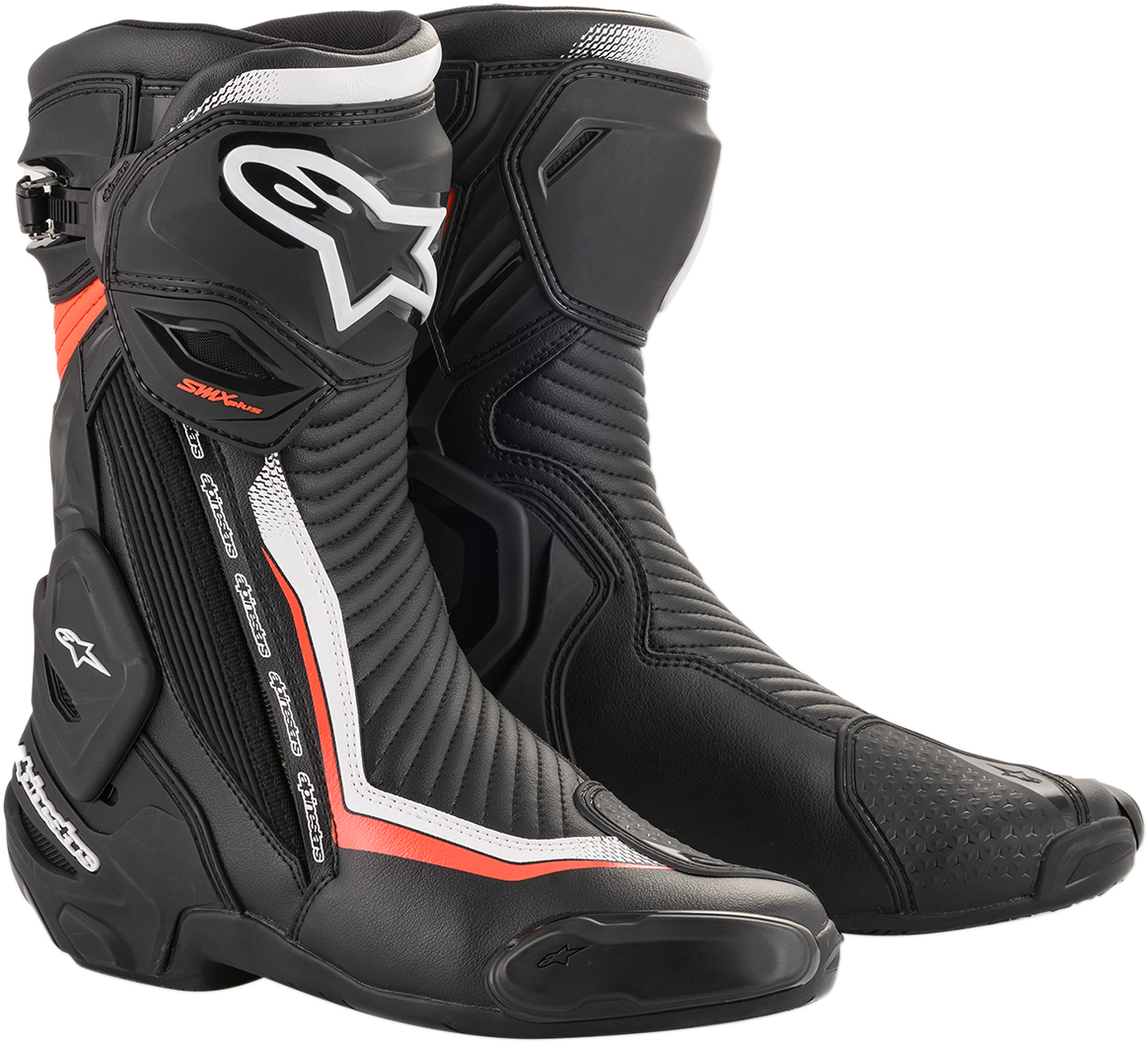 Alpinestars - SMX Plus Boots - Black/White/Red Fluorescent