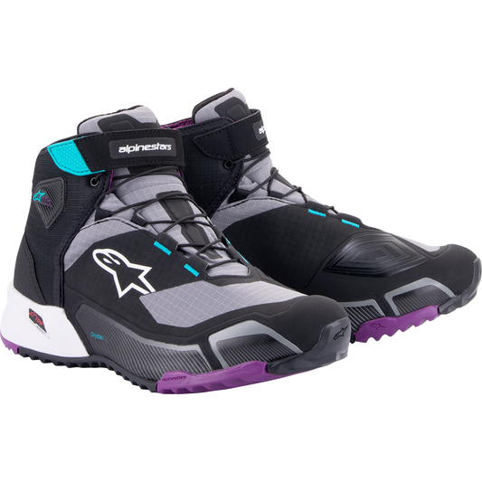 Alpinestars - Stella CR-X Drystar® Shoes - Black/Gray/Teal/Purple