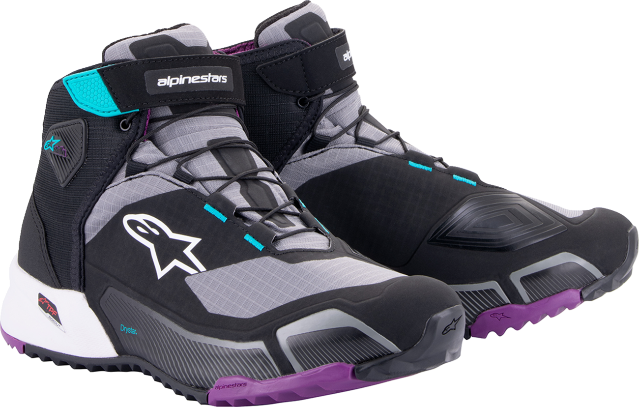 Alpinestars - Stella CR-X Drystar® Shoes - Black/Gray/Teal/Purple