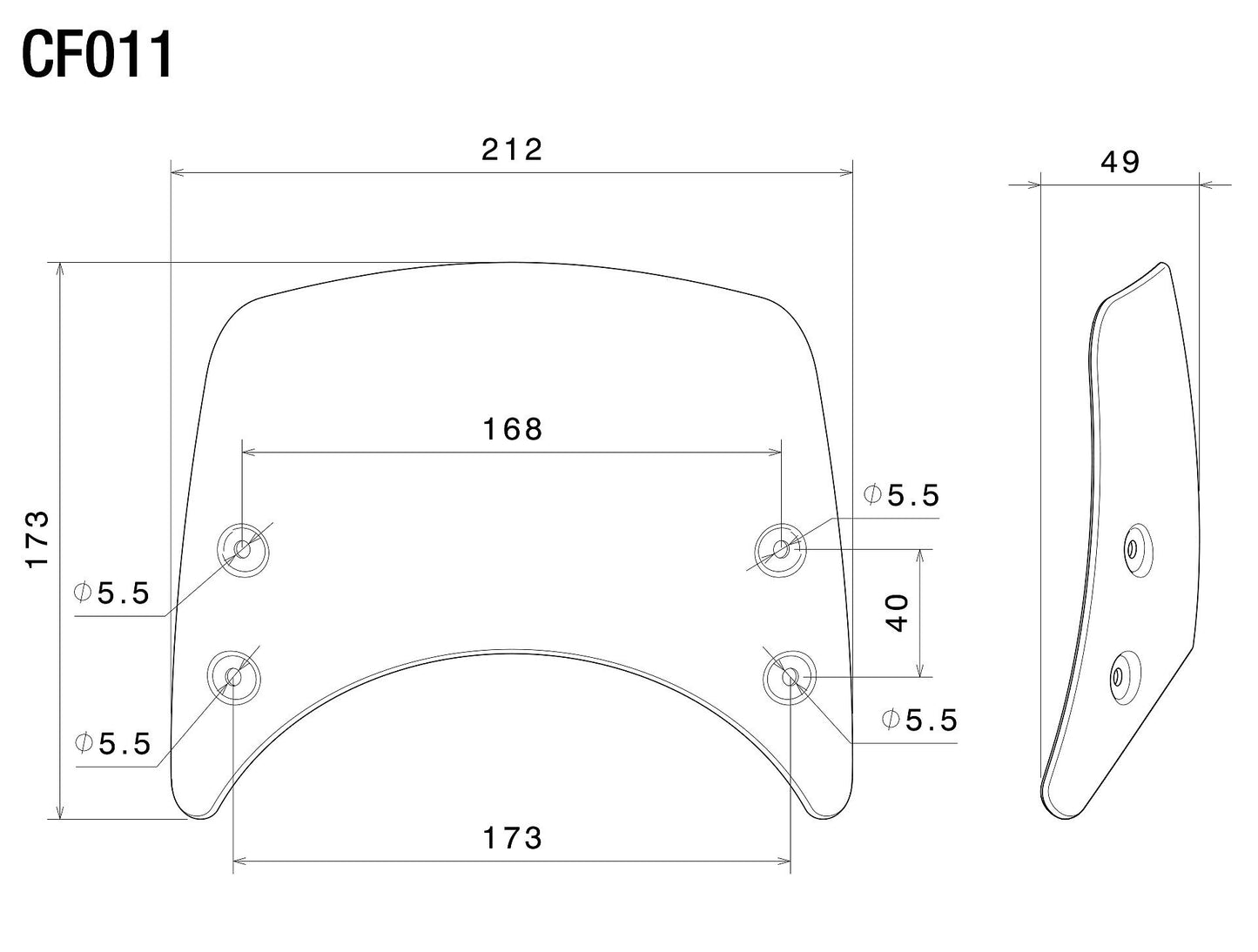 CF011 - RIZOMA - Aluminum Low Headlight Fairing