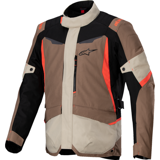 Alpinestars - ST-1 WP Jacket - Dark Khaki/Sand/Black/Red Fluo