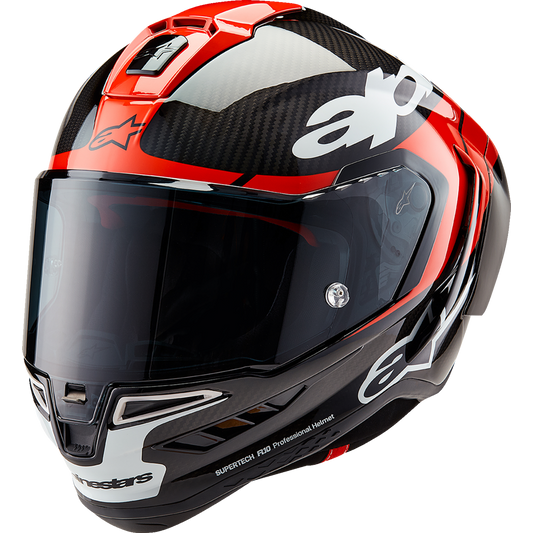 CLOSEOUT OS - Alpinestars - Supertech R10 Helmet - Element - Carbon/Red/White - Size XL