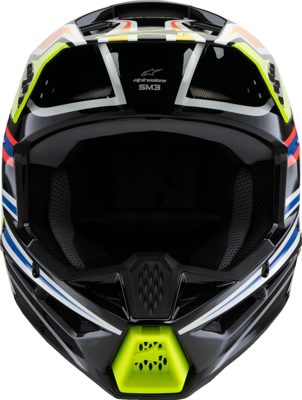 Alpinestars - Youth SM3 Helmet - Wurx - Gloss Black/Yellow Fluo/Blue/Red