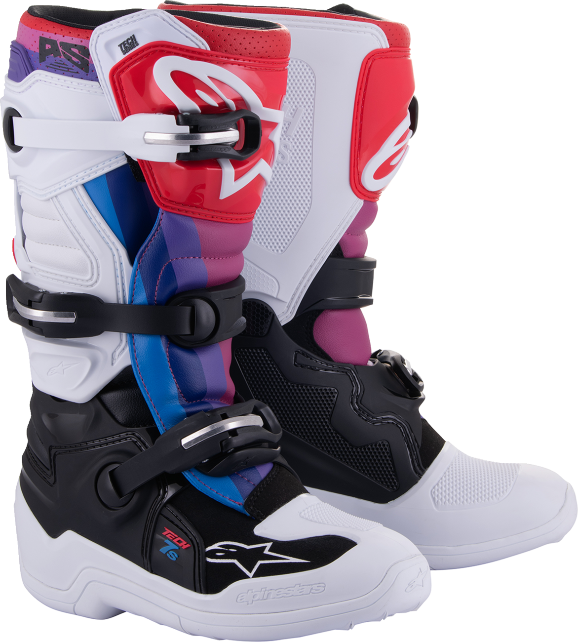 Alpinestars - Youth Tech 7S Boots - White/Black/Rainbow