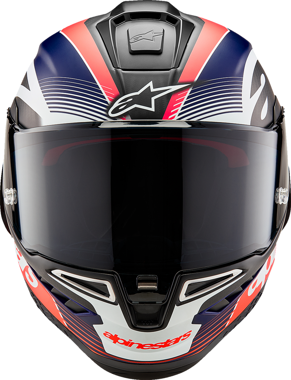 Alpinestars - Supertech R10 Helmet - Team - Matte Black/Carbon Red Fluo/Blue
