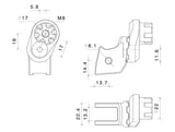 PE729 - RIZOMA - Rider Peg Eccentric Mounting Kit - 22mm