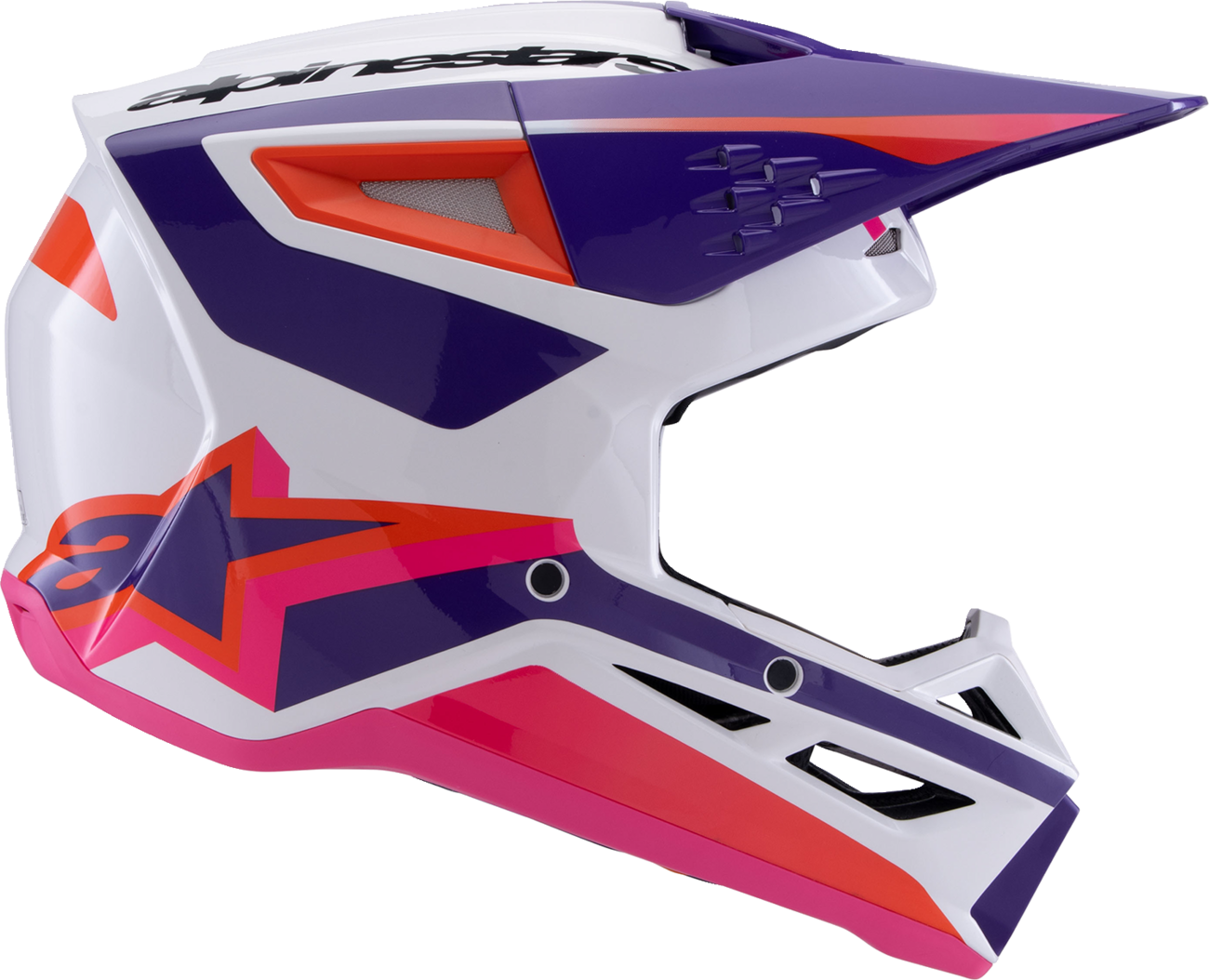 Alpinestars - SM3 Helmet - Heat - Gloss White/Purple/Pink