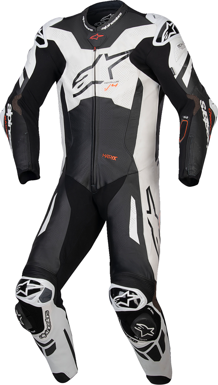 Alpinestars - GP Plus v4 Sprint 1-Piece Leather Suit - Black/Red Fluo/White