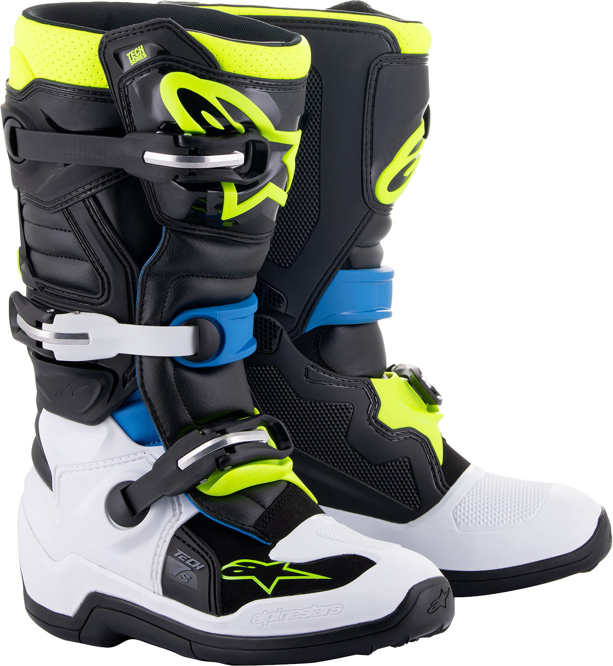 Alpinestars - Youth Tech 7S Boots - Black/Blue/Yellow