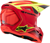 Alpinestars - Youth SM3 Helmet - Fray - Gloss Red/Yellow Fluo/Black