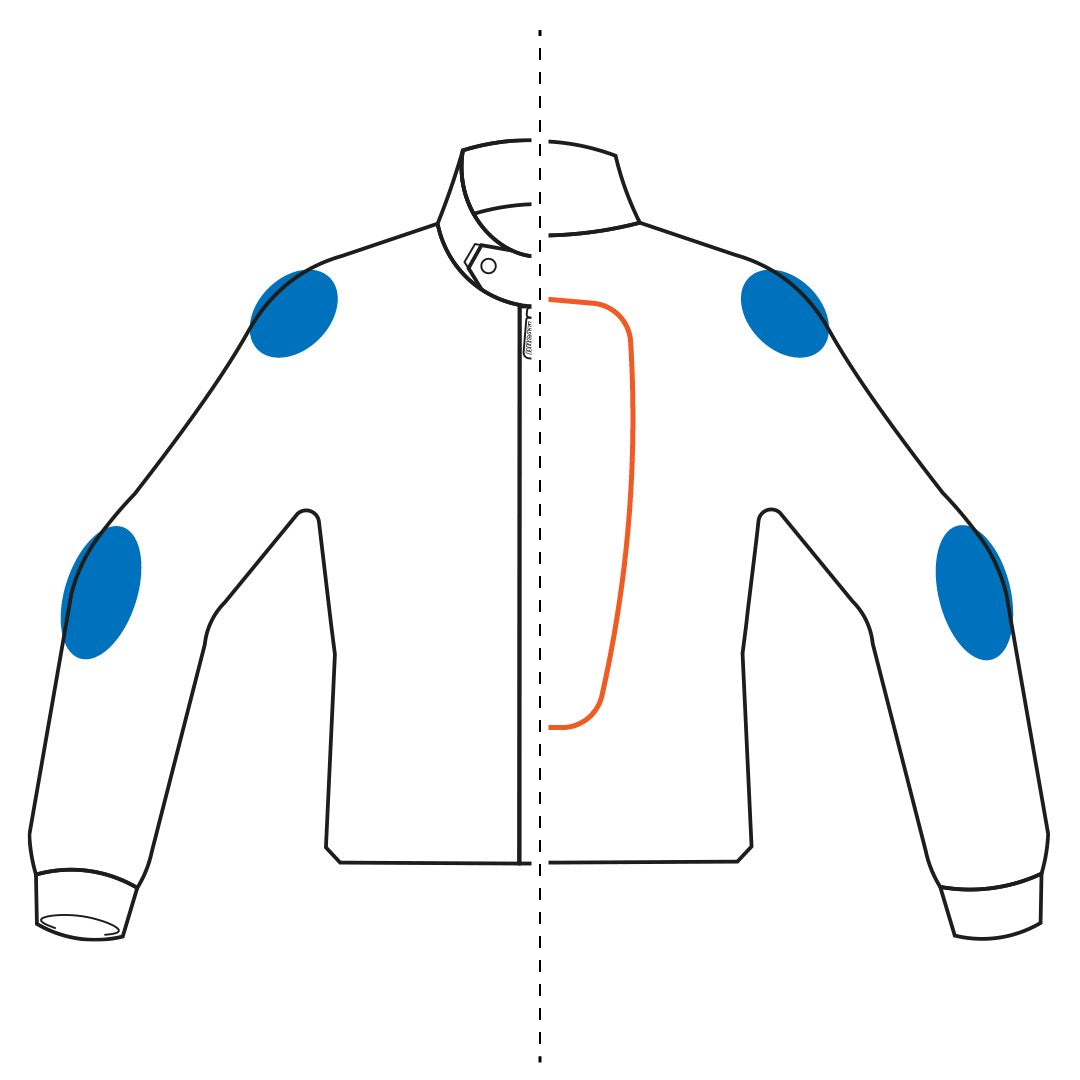 98109234 - Tour C5 Fabric jacket - RED/WHITE