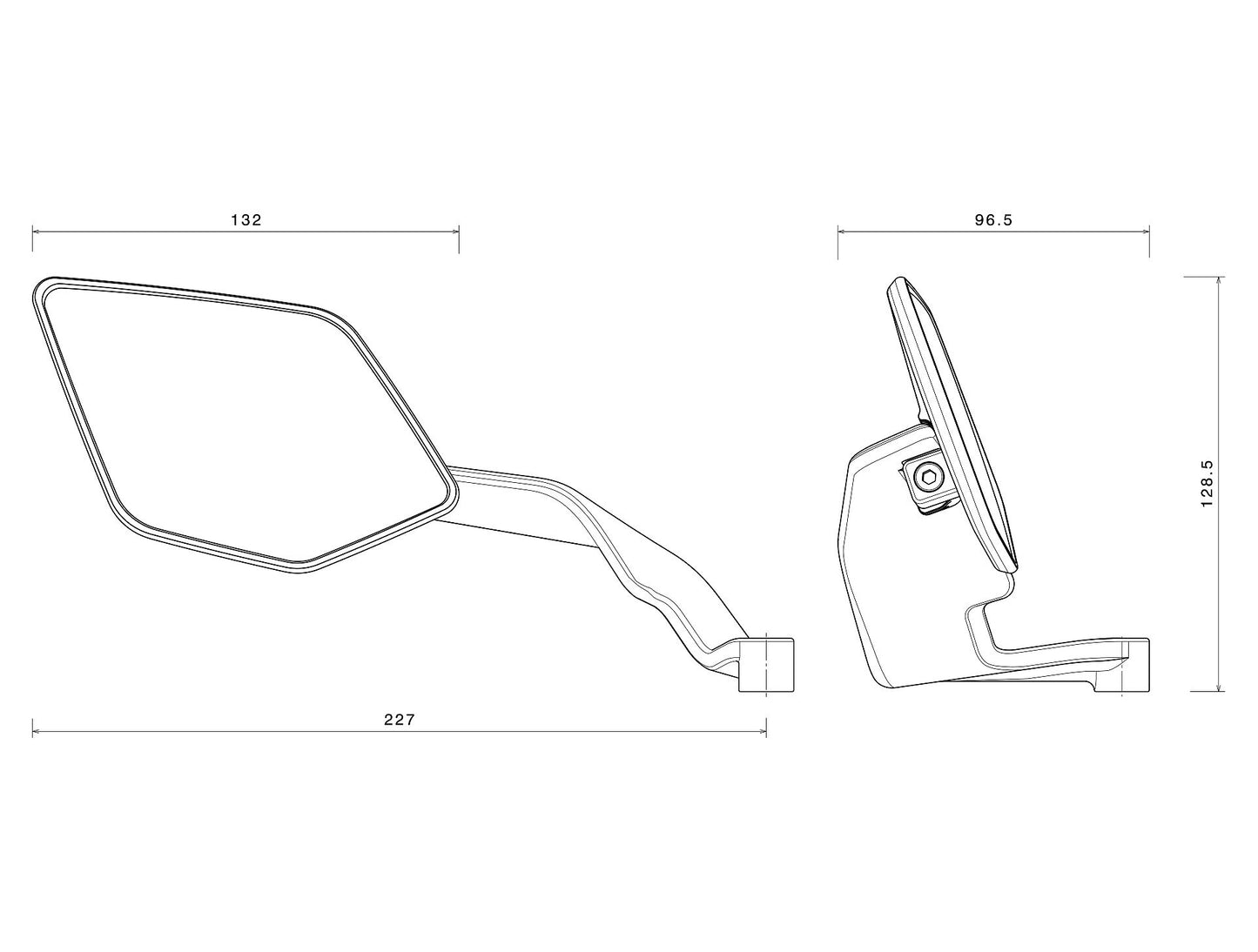 BSN140 - RIZOMA - STEALTH MAX Mirrors - Pair