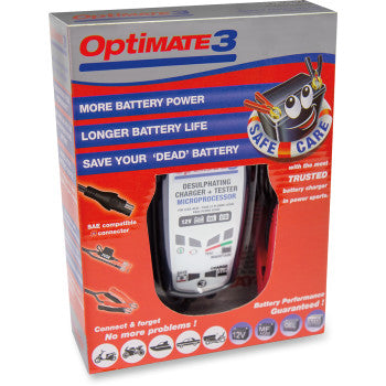TM431 Techmate Optimate 3 Battery Charger / Maintainer